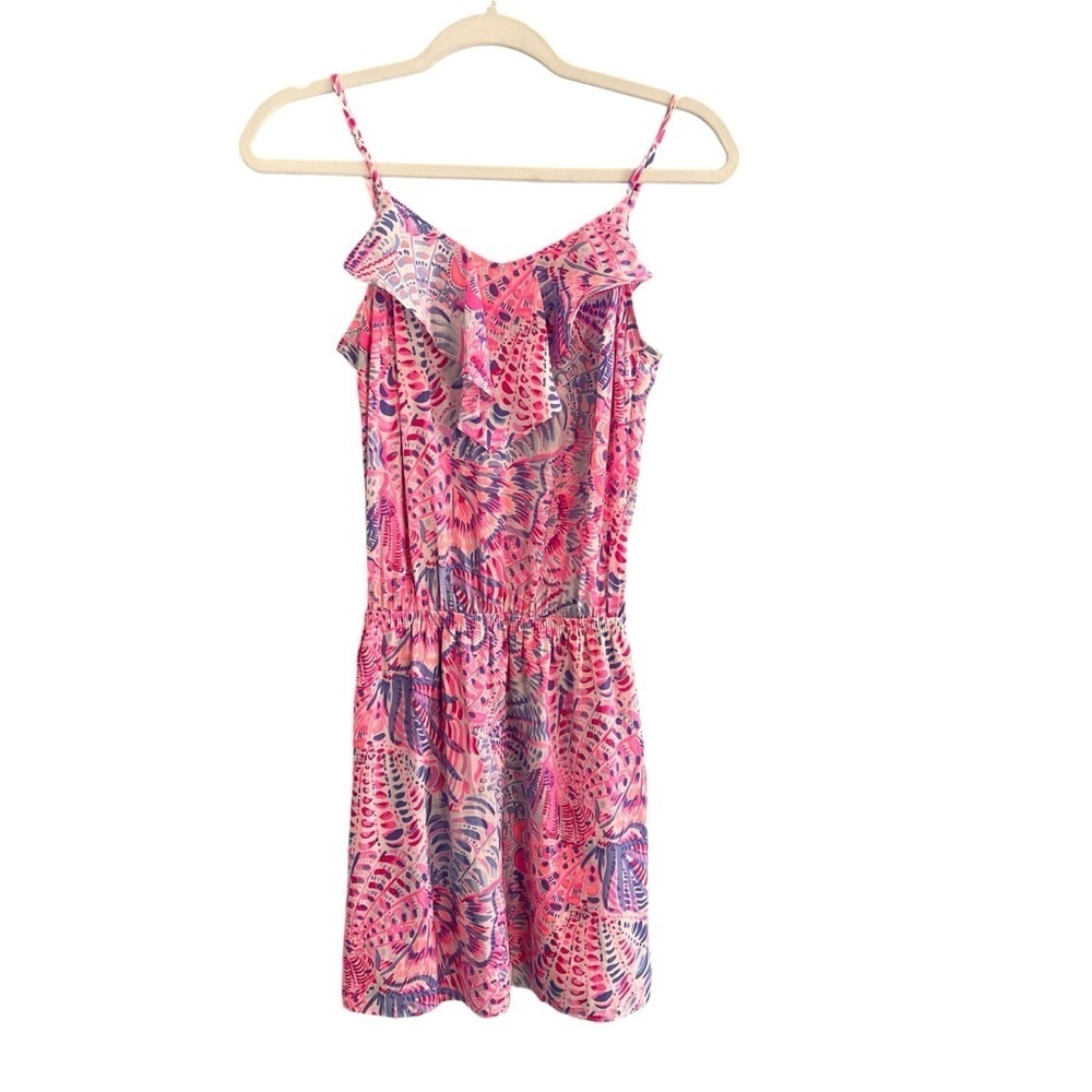3/$30 ☀️ Lilly Pulitzer Zana Pink and Blue Romper